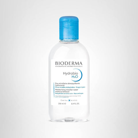 Bioderma Hydrabio H2O Micellar Water, Cleansing and Makeup Removing Gentle Face Cleanser for Dehydrated Sensitive Skin, 8.4 Fl Oz