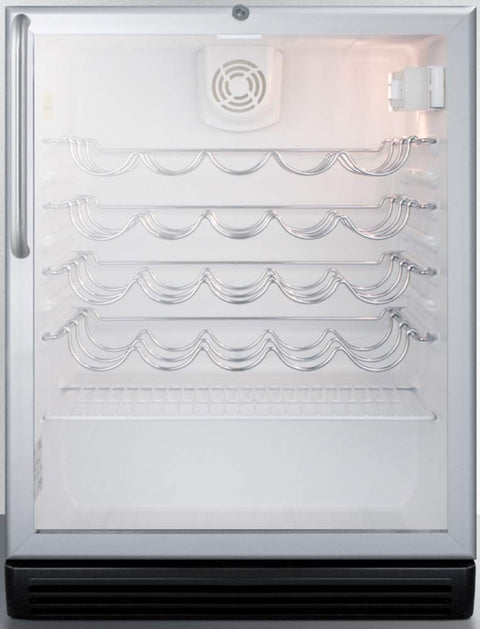 Summit SWC6GBLTBADA Wine Chiller Beverage Refrigerator, Glass/Black