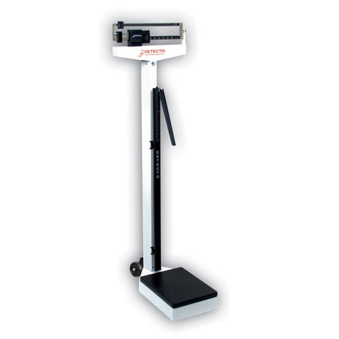 Physicians Scale, Weighbeam, 180 kg x 100 g, Height Rod, Wheels