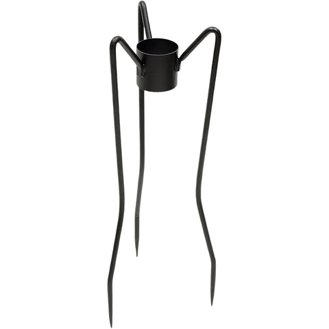 Oakestry 25.75" Wrought Iron Spiked Gazing Globe Stand – Black Powdercoat, Fits 6", 10", & 12" Globes, Garden & Lawn Décor