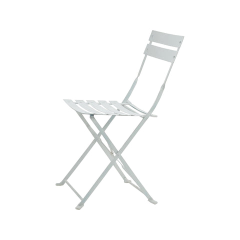 Carolina Classic 17.25" Folding Metal Bistro Chair in White (Set of 2)