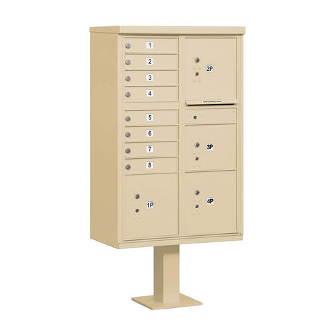 Salsbury Industries 3306SAN-U 8 A Size Doors-Type VI-USPS Access Cluster Box Unit Sandstone