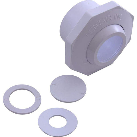 Pentair 542002 1-1/2-Inch Economy Insider Slip Inlet with Snap-in and Pressure Test Disks, White