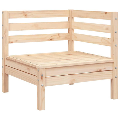 vidaXL Patio Sofa Corner/Outdoor Garden Set - Pine Wood - Modular Design - 25"x25"x24.6" - Brown