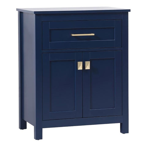Elegant Kitchen and Bath Adian 24" Wood Storage Freestanding Cabinet in Blue