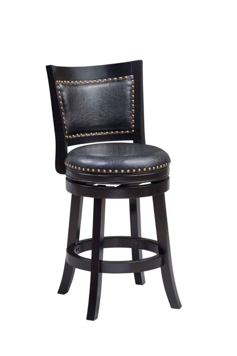 Boraam Bristol Counter Height Swivel Stool, 24-Inch, Black