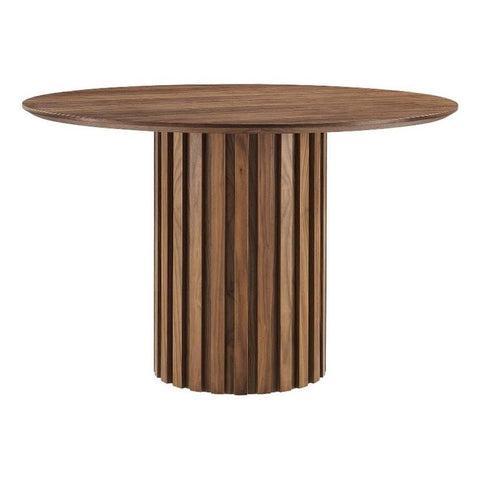 Modway EEI-6064-WAL-SET Senja 47" Round Dining Table, Walnut
