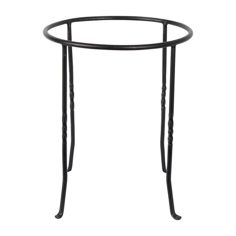 Oakestry Fb14 Ring Wrought Iron Metal Plant Birdbath Bowl Stand Flowerpot Holder Black for Indoor Outdoor Garden Patio Yard Decorative Display Support Durable Classic Design Use Home Decor Style