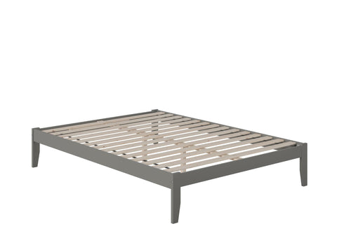 AFI Colorado Queen Size Platform Bed with Charging Station in Grey