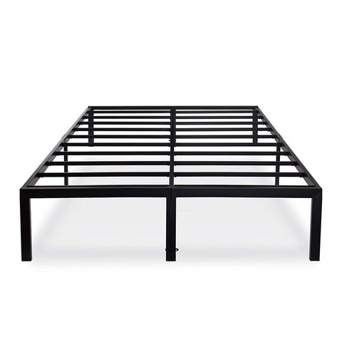 Fast Furnishings King Size Modern Heavy Duty Black Metal Platform Bed Frame