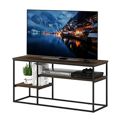 Furinno Moretti Modern Lifestyle TV Stand for TV up to 50 Inch Columbia Walnut