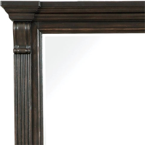 Pulaski Caldwell Wood Dresser-Mounted Mirror in Dark Brown Furniture