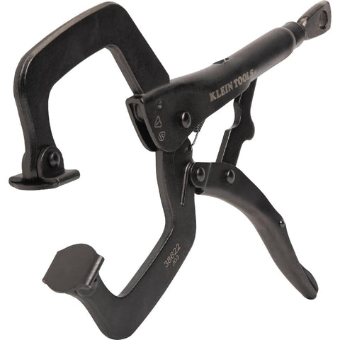 Klein Tools 38622 C-Clamp Locking Pliers with Swivel Pad Jaws, Intuitive Thumb Knob, Adjustable Clamp for Home, Shop, Woodworking, 11-Inch