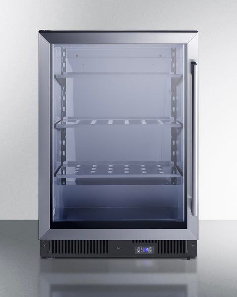 24inch wide frost-free undercounter freezer with glass door