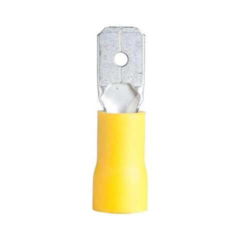 Gardner Bender 10-145M Disconnect Male, Vinyl-Insulated Barrel, 12-10 AWG, 1/4 in. Tab, Yellow