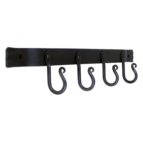Minuteman International, Four Hook Wall Bracket, Black