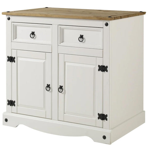 OS Home and Office Furniture Cottage Series Wood Buffet Sideboard in White