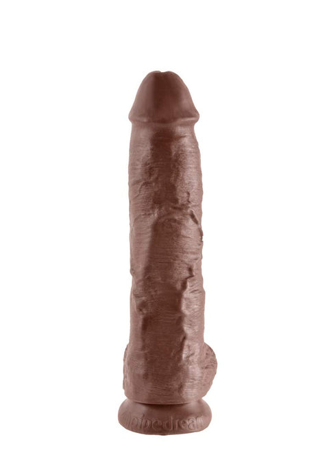 Pipedream King Cock with Balls, Brown, 10 Inch
