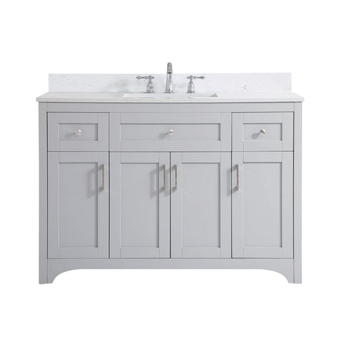 Elegant Decor Moore 48" MDF Single Bathroom Vanity with Backsplash in Gray