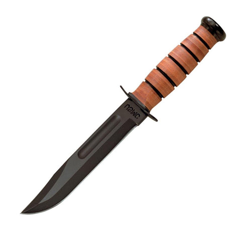 KA-BAR Full-Size U.S.M.C. Straight Edge Knife Brown, Large