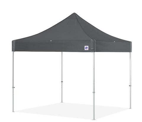 E-Z UP Endeavor Instant Shelter Canopy, 10' x 10', Octagonal-Legged Aluminum Frame, Professional Grade Gray Top, 100 Sq' of Shade