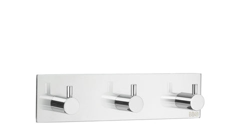 Smedbo BK1107 Design Triple Hook, Polished Stainless Steel