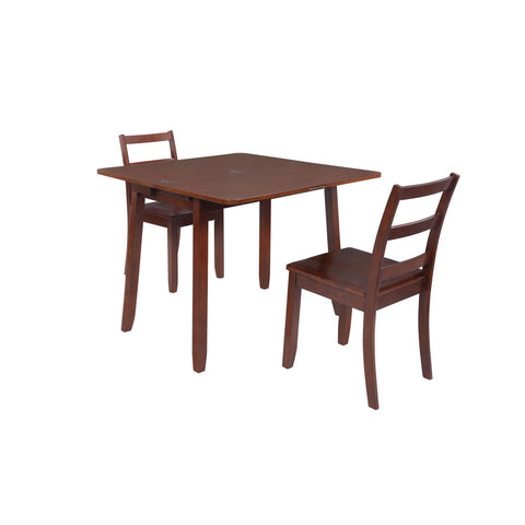 Linon Brenton 3Pc Folding Dining Set Brown