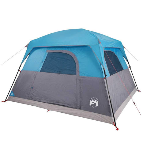 vidaXL Camping Tent Cabin 4-Person Blue Waterproof, Tent, Camping shelter, Garden shelter, Garden Tent, Outdoor shelter, Lightweight Tent