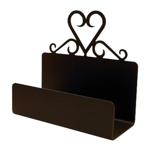 Village Wrought Iron BCH-51 4.5 Inch Heart-Business Card Holder, Black