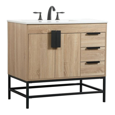 Elegant Decor Indoor Modern Under Sink Bathroom Fixtures Storage Organizer Cabinet 48 inch Single Bathroom Vanity - Green with backsplash
