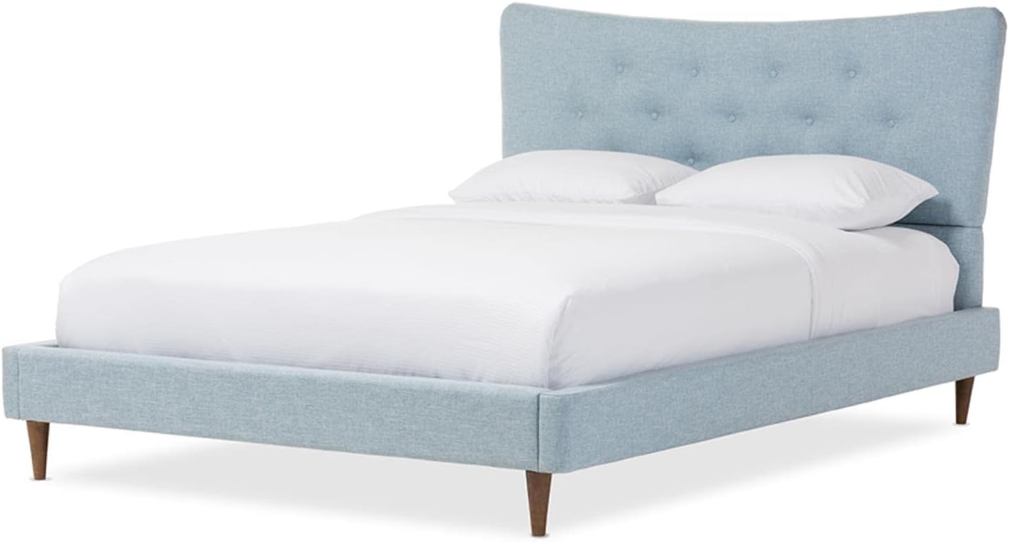 Baxton Studio Hannah Queen Platform Bed in Light Blue