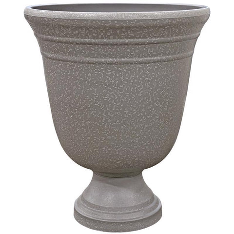 Classic Home & Garden Stone Urn Planter, 19.5in H x 16in D, Plastic Westpoint, Classic/Traditional Style