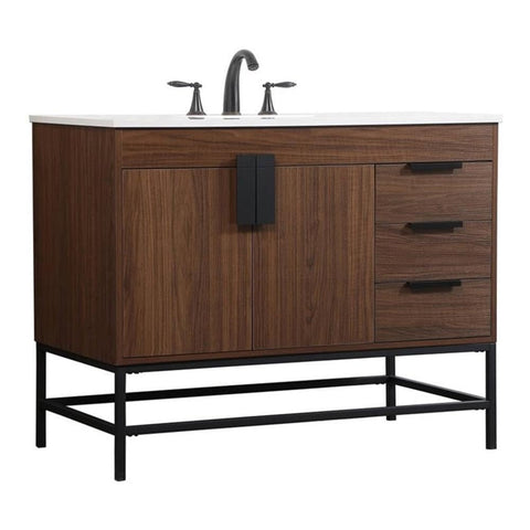 Elegant Decor Indoor Modern Under Sink Bathroom Fixtures Storage Organizer Cabinet 60 inch Double Bathroom Vanity - Grey