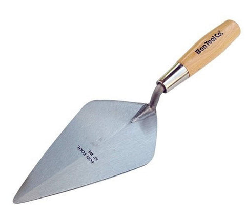 Bon 72-452 Brick Trowel - Carbon Steel Wide London 11-inch Wood Handle - For Brick, Block and Stone Masonry Construction