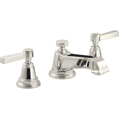 Kohler K-13132-4A-SN Pinstripe 2 Handle Widespread Bathroom Faucet Polshd Nickel