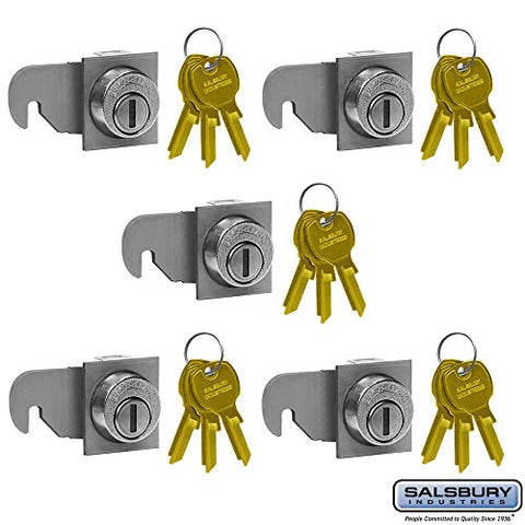 Standard Locks - Replacement for Salsbury 4C Horizontal Mailbox Door with 3 Keys per Lock - 5 Pack