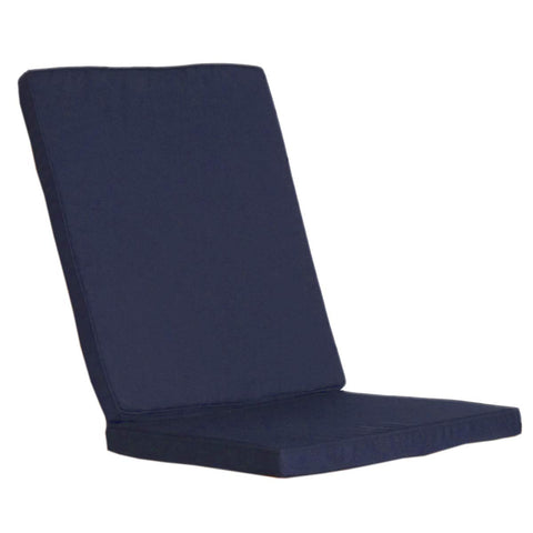 All Things Cedar TC19-2-B 2 Folding Chair Outdoor Cushions | Soft Face Cotton Canvas | Hinged Sections & Tie Downs | 2-in High Density Foam | Removable Zippered Cover & Easy Washing | Blue Cushions