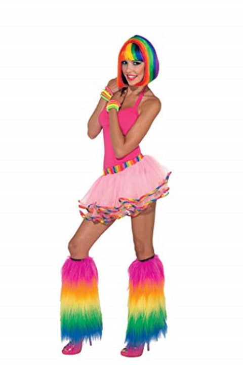 Forum Rainbow Trimmed Tutu, Pink, Standard
