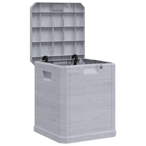 vidaXL Patio Storage, Deck Box with Lid, Outdoor Cabinet, Storage Chest for Outdoor Cushions Throw Pillows Garden Tools Pool Supplies, Light Gray