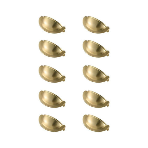 Elegant Decor Claude Zinc Alloy Cup Bar Pull Multipack in Gold (Set of 10)