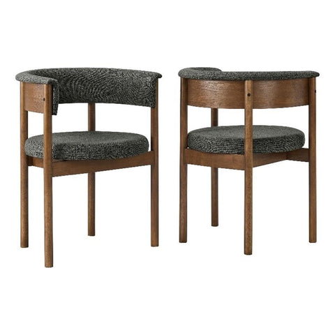 Clea Set of 2 Curved Upholstered Dining Chairs