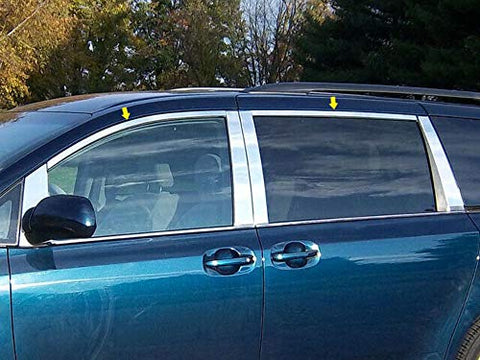 QAA is Compatible with 2011-2020 Toyota Sienna 4 Piece Stainless Window Trim Package, Includes Upper Trim only, NO Pillar Posts, NO Window Sills WP11152