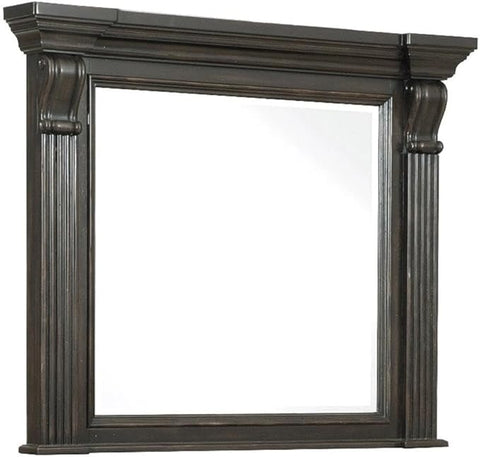 Pulaski Caldwell Wood Dresser-Mounted Mirror in Dark Brown Furniture