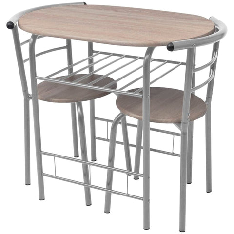 vidaXL Breakfast Bar Set, Table and Chair Set for Kitchen Dining Room Dinner, Bar Table Set with Chair, Dining Table, Modern Style, MDF