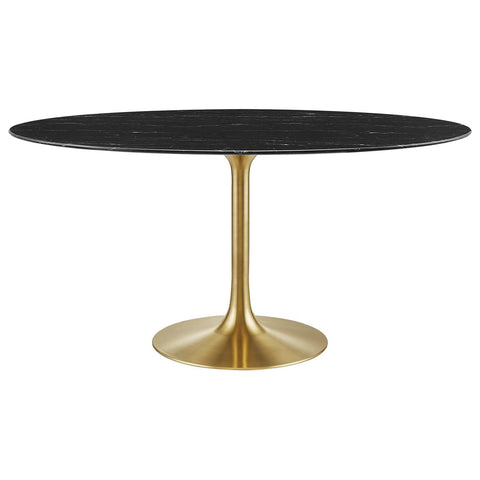 Lippa 60 Oval Artificial Marble Dining Table