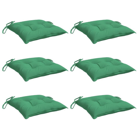 vidaXL - Set of 6 Green Pallet Cushions 19.7"x19.7"x2.8", Outdoor/Indoor Oxford Fabric Seat Pads for Lounge, Patio, Garden, Family Room Seating
