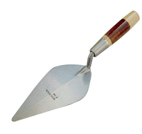 Bon 72-235 Brick Trowel - Carbon Steel Narrow London 10-inch L Handle - For Brick, Block and Stone Masonry Construction