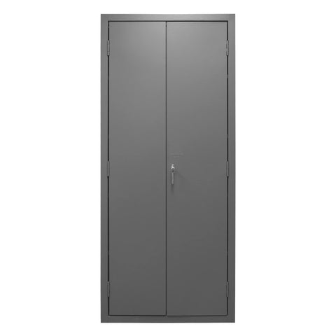 Durham 14 Gauge Welded Steel Flush Door Style Storage Cabinet, 3603-95, 3600 lbs Capacity, 18" Length x 36" Width x 84" Height, 4 Adjustable Shelves