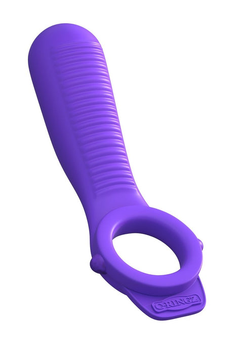 Pipedream Fantasy C-Ringz Ride and Glide Couples Ring Dildo, Purple, 1 Pound