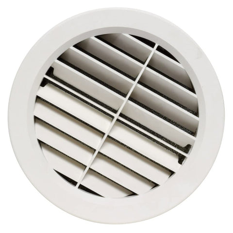 Valterra A10-3361VP Air Return Vent with 360° Rotation & Removable/Washable Foam Filter - 5-5/8" ID x 6-7/8" & Collar Extension: 7/8" to 1-1/2", Beige